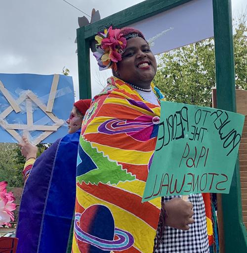 Ohio University student participates in the LGBT parade